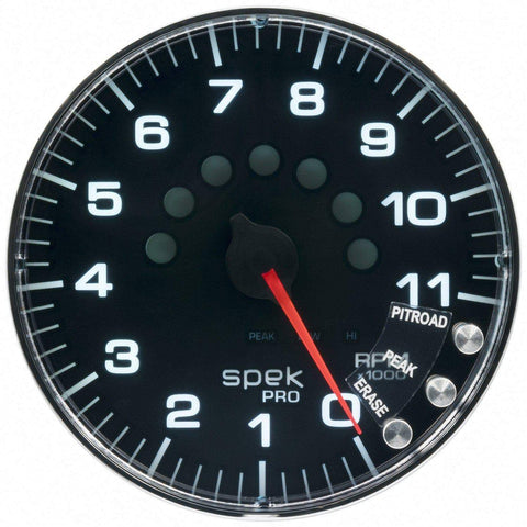 Autometer Spek-Pro 5" Tachometer W/Shift Light 11K RPM