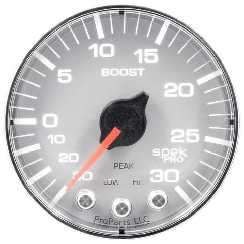 Autometer Spek-Pro 2 & 1/16" Vac/Boost Gauge 30INHG-30PSI