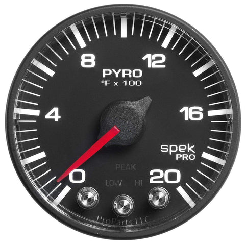 Autometer Spek-Pro 2 & 1/16" Pyro. (EGT) Gauge 0-2000F