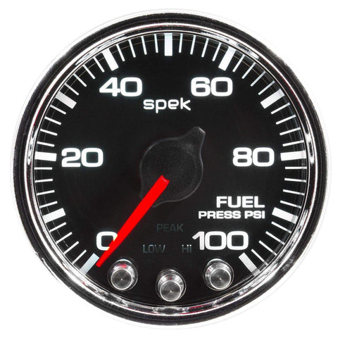 Autometer Spek-Pro 2 & 1/16" Fuel Press Gauge 100PSI