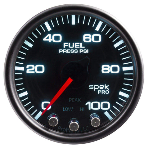Autometer Spek-Pro 2 & 1/16" Fuel Press Gauge 100PSI