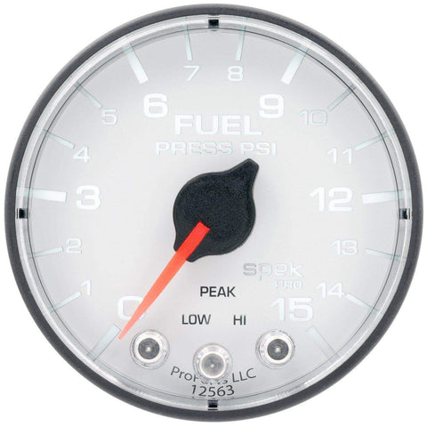 Autometer Spek-Pro 2 & 1/16" Fuel Press Gauge 15PSI