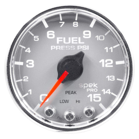 Autometer Spek-Pro 2 & 1/16" Fuel Press Gauge 15PSI