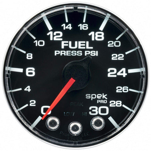 Autometer Spek-Pro 2 & 1/16" Fuel Press Gauge 30PSI