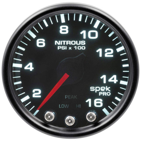 Autometer Spek-Pro 2 & 1/16" Nitrous Press Gauge 1600PSI