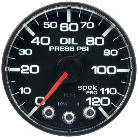 Autometer Spek-Pro 2 & 1/16" Oil Press Gauge 120PSI