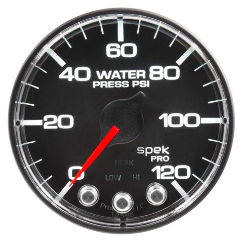 Autometer Spek-Pro 2 & 1/16" Water Press Gauge 120PSI