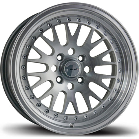 AVID1 AV12 Hypersilver w/ Machined Lip 15x8 | 4x100 (AV1215804C25MF)