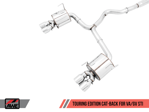 AWE Touring Edition Cat-Back Exhaust | 2011-2014 Subaru WRX and 2011-2021 Subaru WRX STI Sedan (3015-42104)