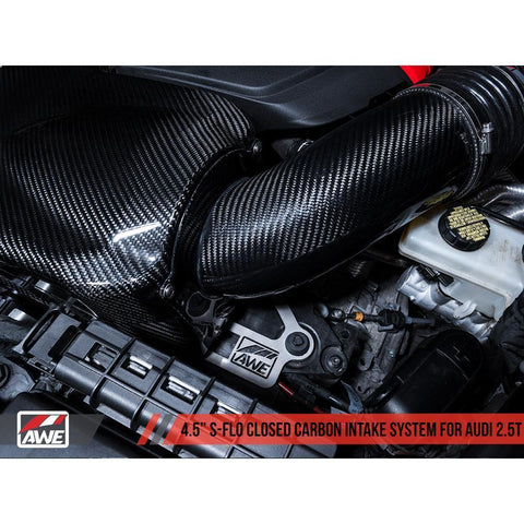 AWE 4.5" S-FLO Closed Carbon Intake System | 2017-2023 Audi RS3/TT RS (2660-15050)