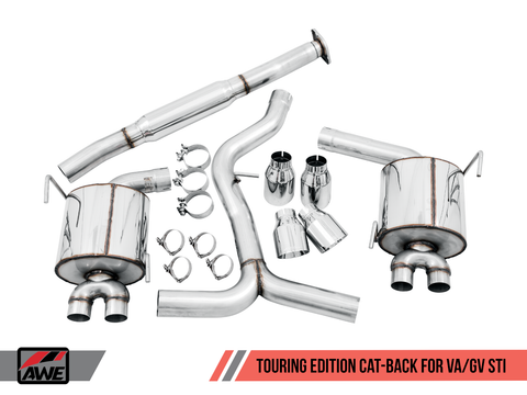 AWE Touring Edition Cat-Back Exhaust | 2011-2014 Subaru WRX and 2011-2021 Subaru WRX STI Sedan (3015-42104)