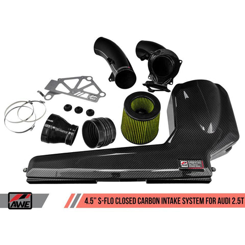 AWE 4.5" S-FLO Closed Carbon Intake System | 2017-2024 Audi RS3 / 2017-2022 TT RS (2660-15050)