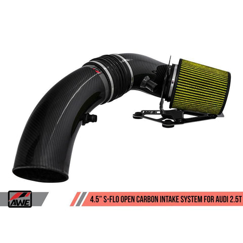 AWE 4.5" S-FLO Open Carbon Intake System | 2017-2024 Audi RS3 / 2017-2022 TT RS (2660-15048)