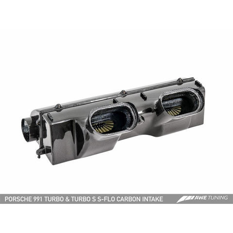 AWE S-FLO Carbon Intake | 2014-2019 Porsche 991 Turbo / Turbo S (2660-13040)