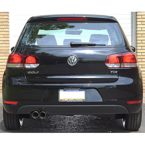 AWE Performance Exhaust with Polished Silver Tips | 2010-2014 Volkswagen Golf TDI (3015-22026)