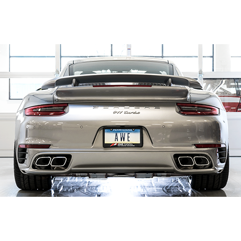AWE Performance Exhaust and High-Flow Cat Sections | 2017-2019 Porsche 911 Turbo/Turbo S (3015-41002)