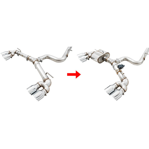 AWE Track to SwitchPath Exhaust Conversion Kit | 2013-2021 Audi S3 8V (3825-11030)