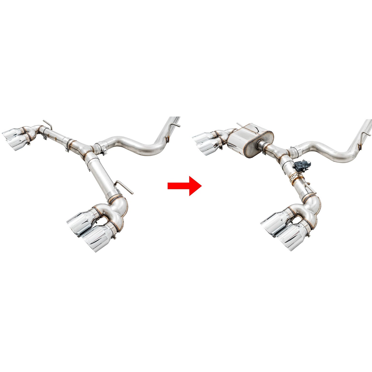 AWE Track to SwitchPath Exhaust Conversion Kit 20132021 Audi S3 8V