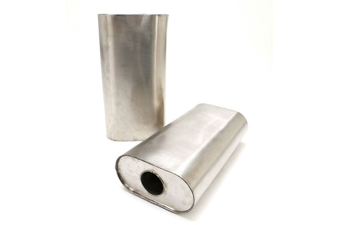 Billy Boat 2.5" Offset Inlet/Outlet Benchmark Muffler - 9x5" Oval/16" Long (WMUF-0605)
