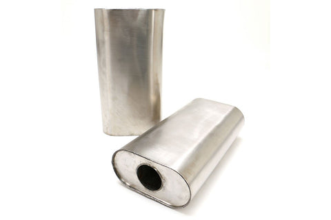 Billy Boat 3.0" Center Inlet/Outlet Benchmark Muffler - 9x5" Oval/16" Long (WMUF-0650)