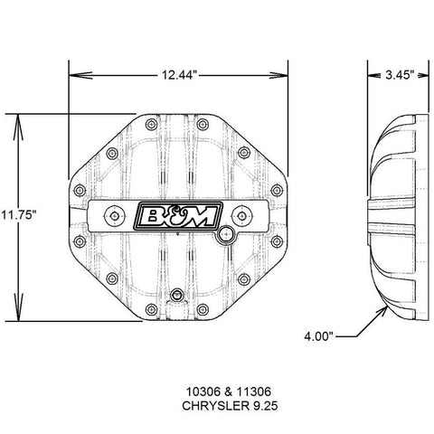B&M Hi-Tek Aluminum Differential Cover | Chrysler 9.25" Differential (10306/11306)