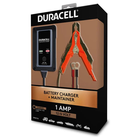 Duracell 1 Amp Battery Charger & Maintainer for 6v/12v Batteries (DRMC1A)