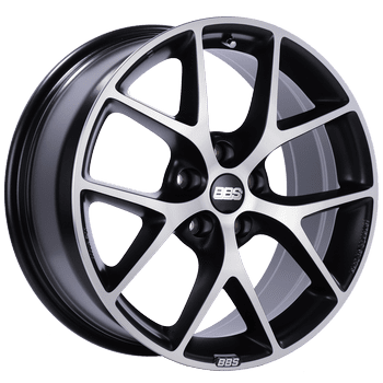 BBS SR Series 5x114.3 18" Volcano Grey Diamond Cut Wheels