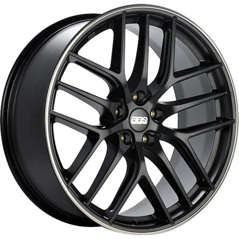 BBS Wheels CCR Satin Black w/ Polished Outer Lip Ring 20x9.5 | 5x112 (CC0404BPO)