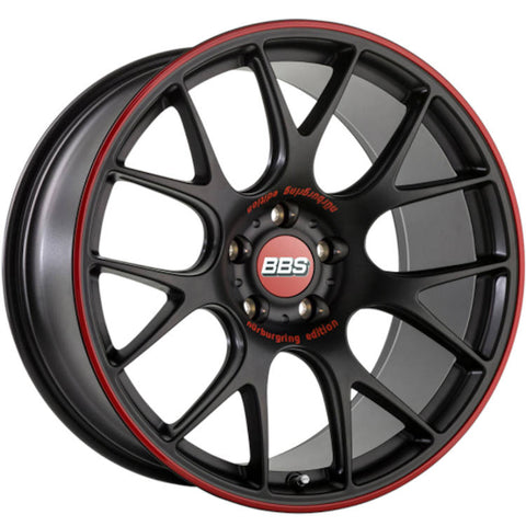 BBS Wheels CHR Satin Black w/ Red Outer Lip Ring 19x9.5 | 5x112 (CH123NE)