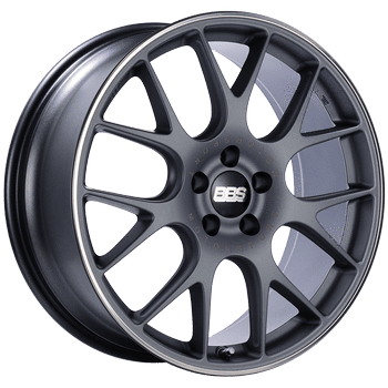 BBS Wheels CHR Satin Titanium Gray w/ Polished Outer Lip Ring 19x8 