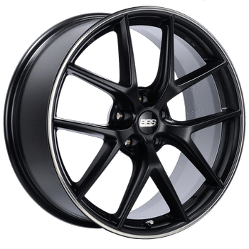 BBS Wheels CIR Satin Black w/ Polished Outer Lip Ring 19x8 | 5x114.3 (CI2003BPO)
