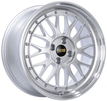 BBS Wheels LM Diamond Silver w/ Diamond Cut Machined Lip 17x7.5 | 4x100 (LM198DSPK)