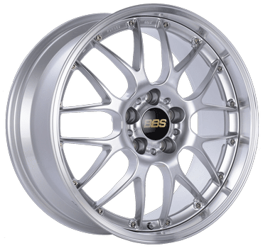 BBS RS-GT Series 5x112 19x8.5" +32mm Offset Diamond Silver Wheels