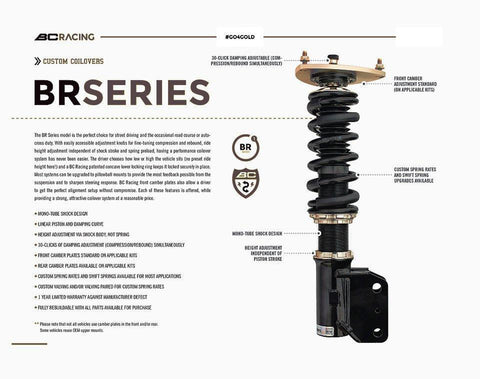 BC Racing BR Series Coilovers | 2014-2016 Honda Civic SI (A-97-BR)