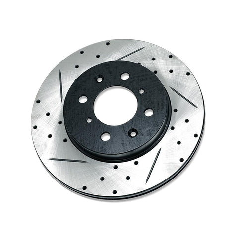 BLOX Racing Slotted and Cross-Drilled Rotor | Multiple Honda Fitments (BXBS-10150-L)