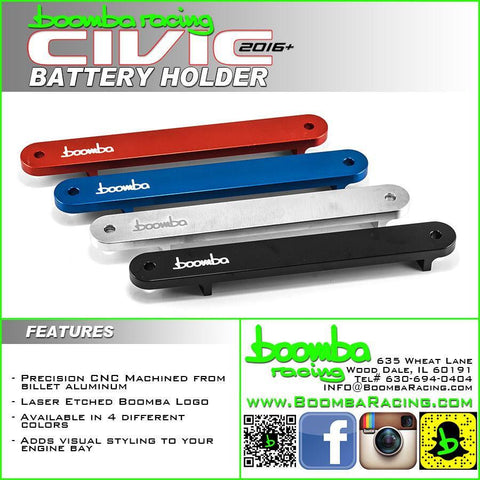 Boomba Racing Battery Tie Down - Standard | 2016+ Honda Civic (037-00-006)