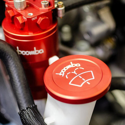 Boomba Racing Washer Fluid Cap | 19-21 Hyundai Veloster Turbo/N & 18-21 Kia Stinger 2.0T (045-04-007)