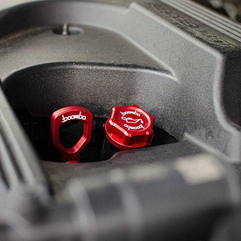 Boomba Racing Billet Aluminum Oil Fill Cap | 2015-2020 Ford F-150, 2015-2020 Ford Edge, and 2016-2020 Ford Explorer (049010150000)