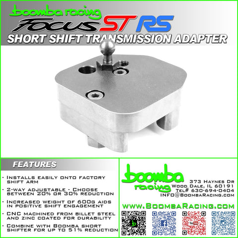 Boomba Racing Short Shifter Transmission Adapter | 2013+ Ford Focus ST/RS (022000040000)