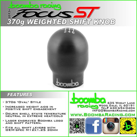 Boomba Oval Weighted Shift Knob - 370g | 2012+ Ford Focus ST (022-10-005E)