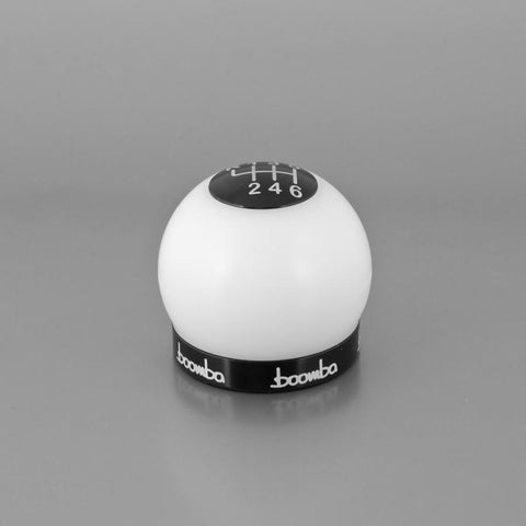 Boomba Racing V2 White Round 220g Shift Knob | 2015-2022 Ford Mustang Ecoboost/V6/GT (028-00-017)