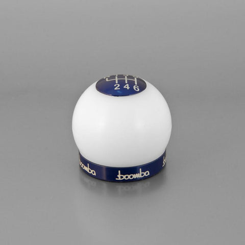 Boomba Racing V2 White Round 220g Shift Knob | 2015-2022 Ford Mustang Ecoboost/V6/GT (028-00-017)