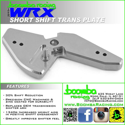 Boomba Racing Short Shift Transmission Plate | 2015-2025 Subaru WRX (031000050000)