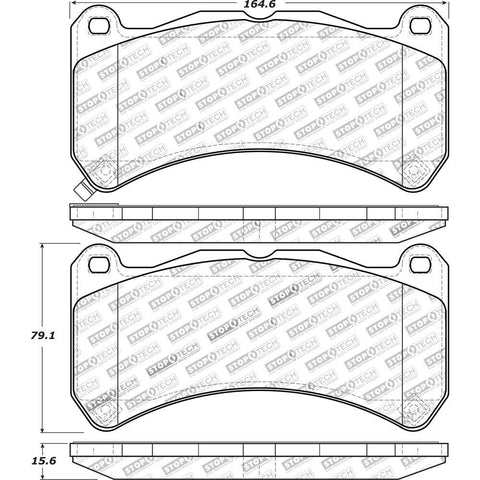 Stoptech Ultra-Premium Street/Sport Front Brake Pads | 18-21 Subaru STI / 08-14 Lexus IS F (309.13650)