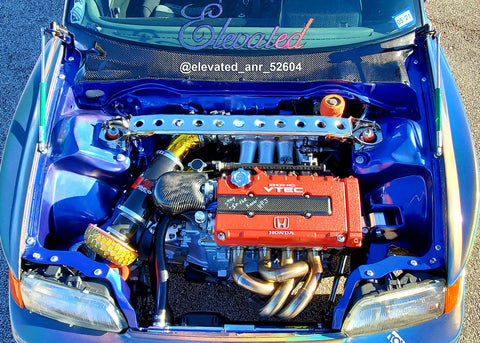 Circuit Hero Front 2-Point Strut Tower Bar | 2000-2009 Honda S2000, 1988-2000 Honda Civic & 1994-2001 Acura Integra (CH-2FSB-EGK-RW)