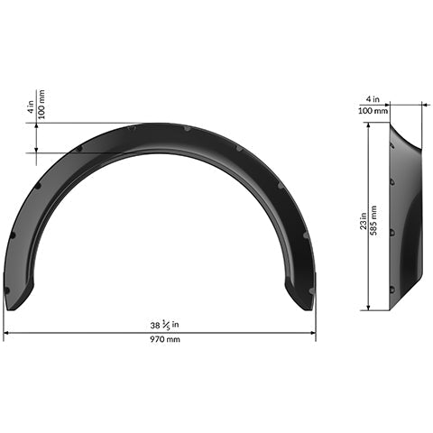 Clinched Flares "New School XL" Universal Fender Flares (NSXL4)