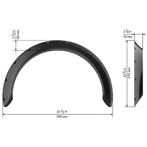 Clinched Flares "New School XL" Universal Fender Flares (NSXL4)