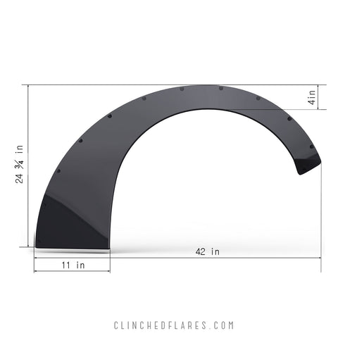 Clinched Flares "Slider" Universal Fender Flares (SL7)