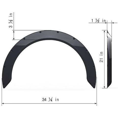 Clinched Flares "New School" Universal Fender Flares (NS4)