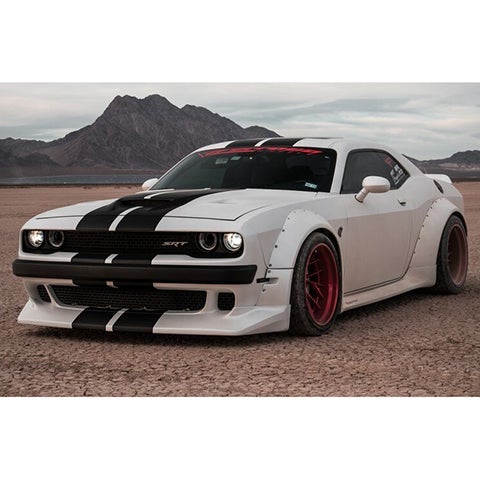 JMTBNO 4-Piece Wide Fender Flares Kit For Dodge Challenger – Bolt-On Black PU